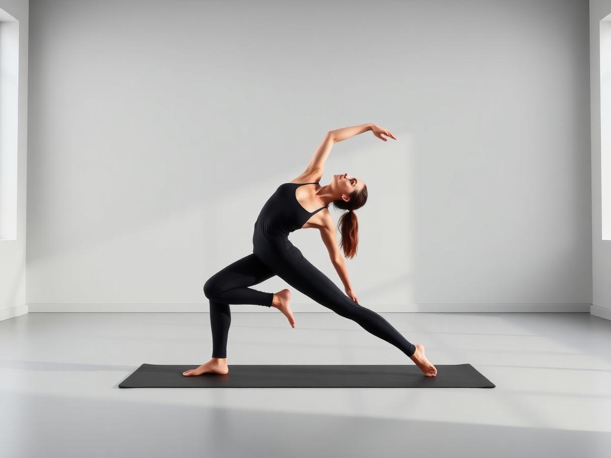 Treino de Yoga com roupas Atlas